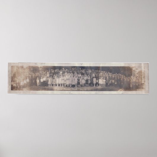 Poseyville in 1923 St Francis Church Poster (Voorkant)