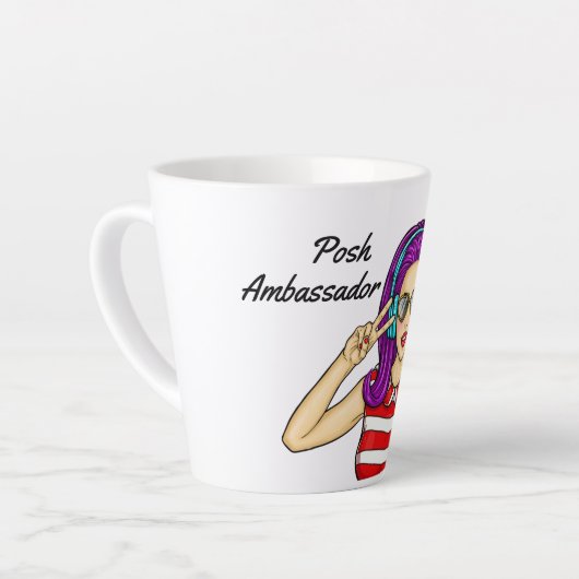 Posh Ambassadeur - Poshmark Latte Mok (Linkerhoek)