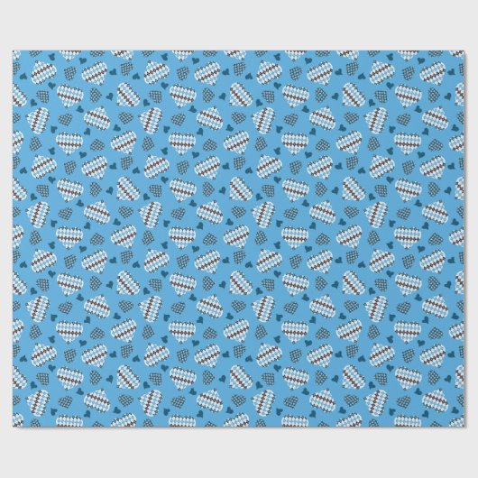 Posh Argyle Hearts Cadeaupapier (Vlak)