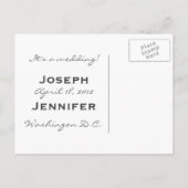 Posh Bewaar de datumfotokaart Aankondigingskaart (Achterkant)