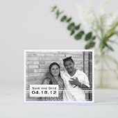 Posh Bewaar de datumfotokaart Aankondigingskaart (Staand voorkant)