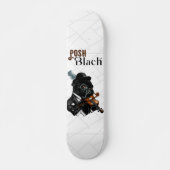Posh Black Frenchie Bulldog     Persoonlijk Skateboard (Voorkant)