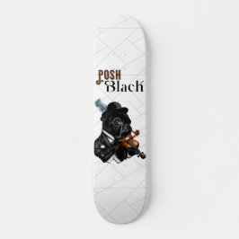 Posh Black Frenchie Bulldog Persoonlijk Skateboard