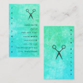 Posh Blue Green Texture Stylist Visitekaartje (Voorkant / Achterkant)