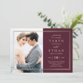 Posh Border Photo Weduwen Invitation PBD Bedankkaart (Staand voorkant)