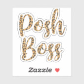 Posh Boss 3" Laptop Decal | Luipaard gedrukt Sticker (Vel)
