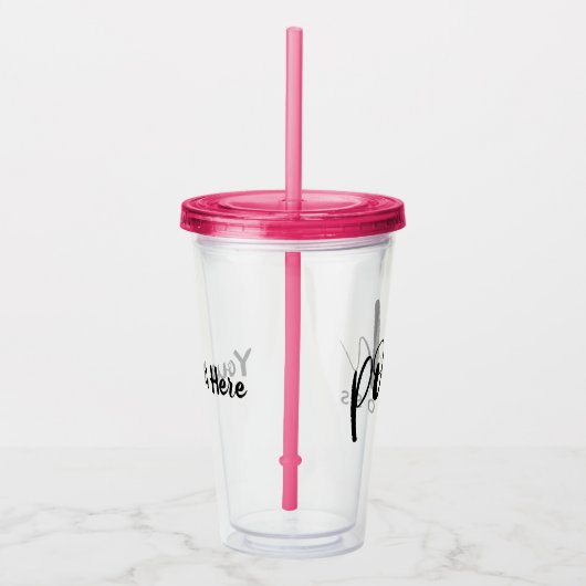 Posh Boss - Gepersonaliseerd Acryl Drinkbeker (Rechts)