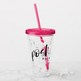 Posh Boss - Gepersonaliseerd Acryl Drinkbeker