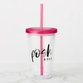 Posh Boss - Gepersonaliseerd Acryl Drinkbeker (Voorkant)