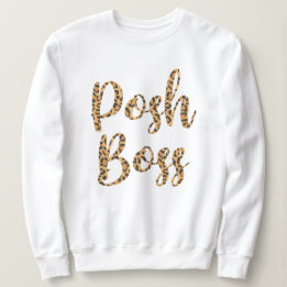 Posh Boss Leopard Gedrukt Pullover Sweatshirt