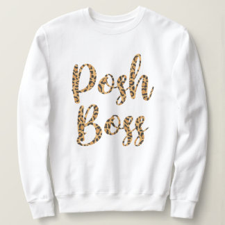 Posh Boss Leopard Gedrukt Pullover Sweatshirt