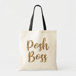 Posh Boss Leopard Gedrukte Canvas tas