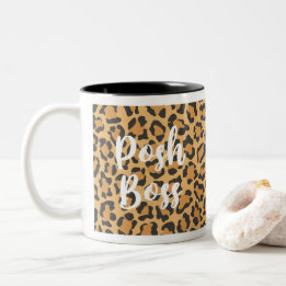 Posh Boss Leopard Gedrukte koffie Mok