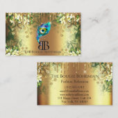 Posh Bougie Glittery Bohemian Blue Florals Drivers Visitekaartje (Voorkant / Achterkant)