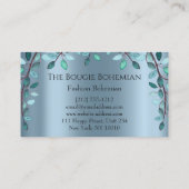 Posh Bougie Glittery Bohemian Blue Florals Visitekaartje (Achterkant)