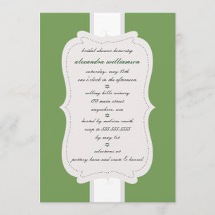 Posh Bridal Shower Invitation {groen} Kaart