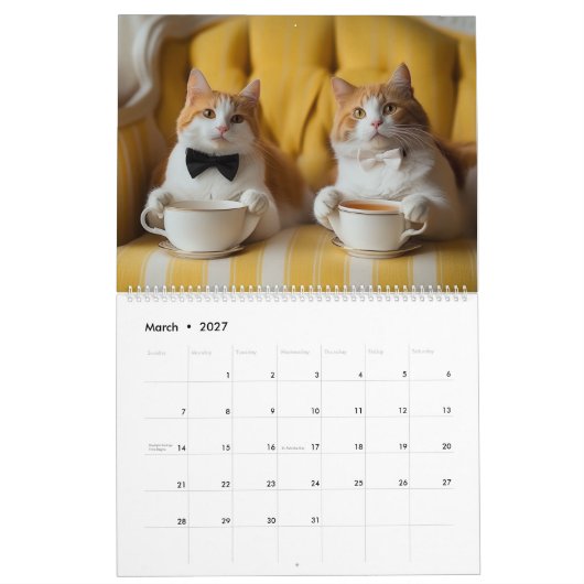 Posh Cat Kalender 2027 Kat (Mar 2027)