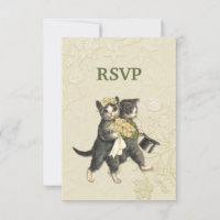 Posh Cats Ivoren bruiloft RSVP