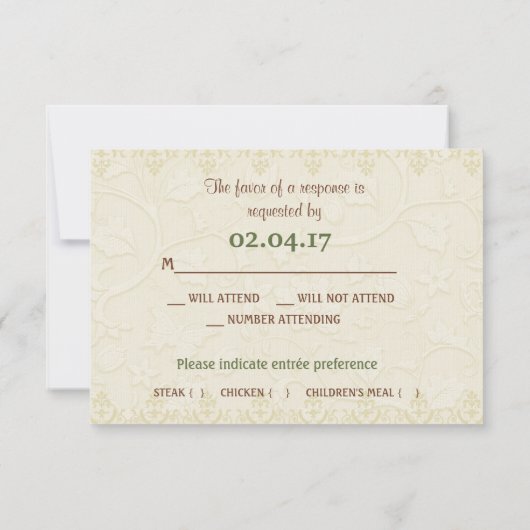 Posh Cats Ivoren bruiloft RSVP (Achterkant)