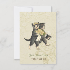 Posh Cats Ivory Trouwbegeleidingskaart Kaart