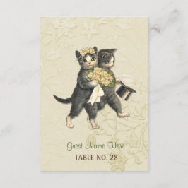 Posh Cats Ivory Trouwbegeleidingskaart Kaart