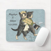 Posh Cats Wedding Blue Muismat (Met muis)