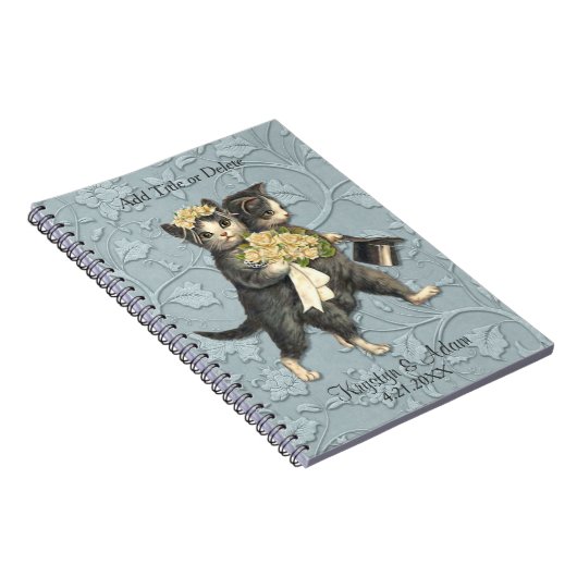 Posh Cats Wedding Blue Notitieboek (Rechterzijde)