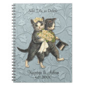 Posh Cats Wedding Blue Notitieboek (Voorkant)
