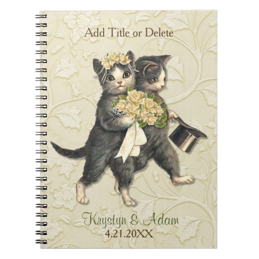 Posh Cats Wedding Ivory Notitieboek (Voorkant)