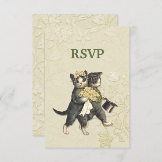 Posh Cats Wedding RSVP 2 (Voorkant / Achterkant)