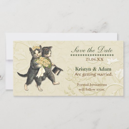 Posh Cats Wedding Save the Date (Voorkant)