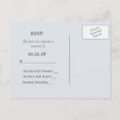 Posh Cats Wedding Zilveren Sparkle RSVP Uitnodiging Briefkaart (Achterkant)