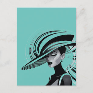 POSH CHIQUE COLLECTIE #1 (BLAUWGROEN) Briefkaart