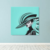 POSH CHIQUE COLLECTIE #1 (BLAUWGROEN) CANVAS AFDRUK (Insitu (Houten vloer))