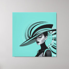 POSH CHIQUE COLLECTIE #1 (BLAUWGROEN) CANVAS AFDRUK