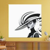 POSH CHIQUE COLLECTIE #1 (WIT) POSTER CANVAS AFDRUK (Insitu (Woonkamer))