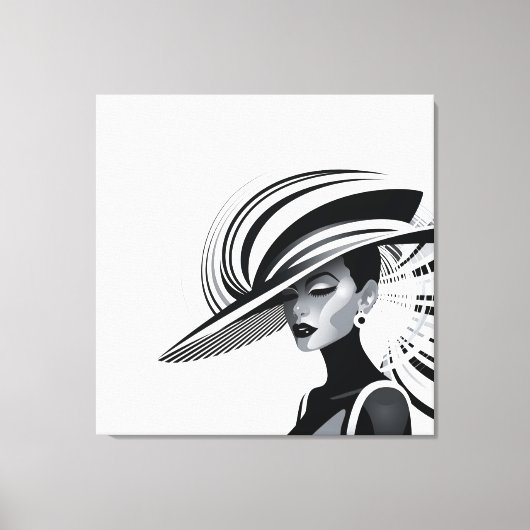 POSH CHIQUE COLLECTIE #1 (WIT) POSTER CANVAS AFDRUK (Voorkant)