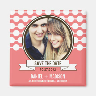 Posh Coupé Save the Date Magnet - Roze