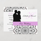 Posh Couple Wedding Invitation Kaart (Voorkant / Achterkant)