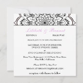 Posh Couple Wedding Invitation Kaart (Achterkant)