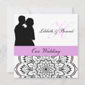 Posh Couple Wedding Invitation Kaart (Voorkant)