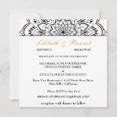 Posh Couple Wedding Invitation Kaart (Achterkant)