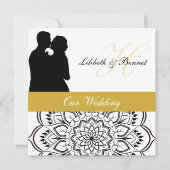 Posh Couple Wedding Invitation Kaart (Voorkant)