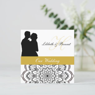 Posh Couple Wedding Invitation Kaart