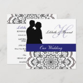 Posh Couple Wedding Invitation Kaart (Voorkant / Achterkant)