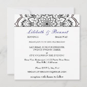 Posh Couple Wedding Invitation Kaart (Achterkant)