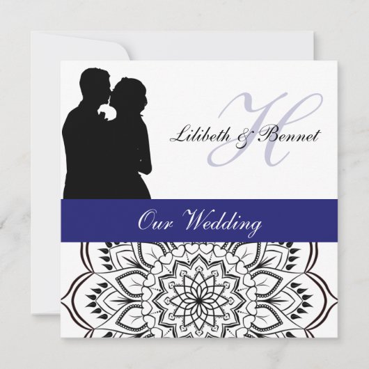 Posh Couple Wedding Invitation Kaart (Voorkant)