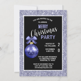 Posh decoratieve blauwe kerst kaart