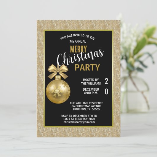 Posh decoratieve kerst kaart (Staand voorkant)