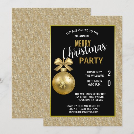 Posh decoratieve kerst kaart (Voorkant / Achterkant)